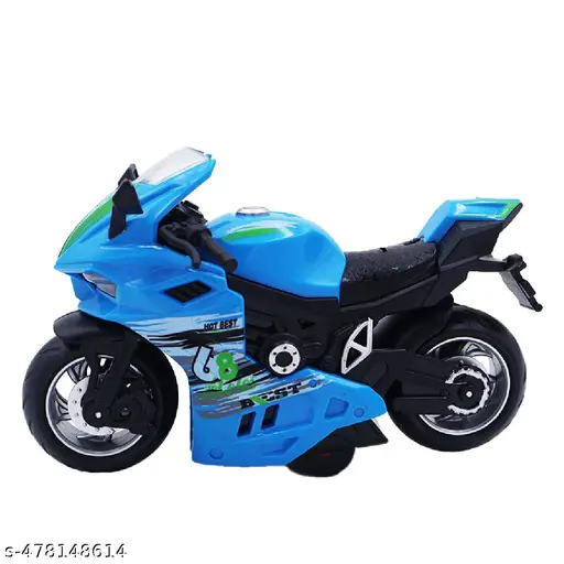 Toybharat Light & Sound Blue Bike | Battery Toy | Dynamic Light & Sound Effects